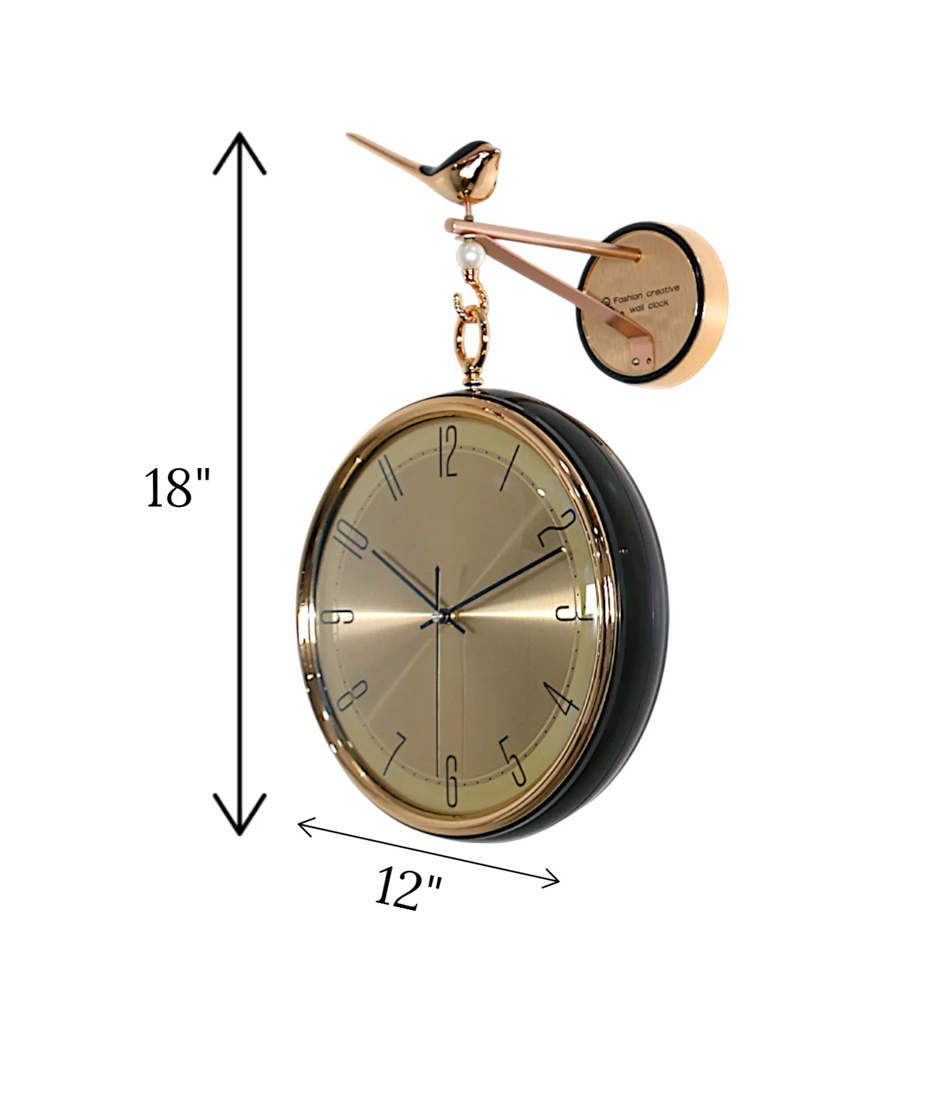 lobby clock black gold china - Image 2