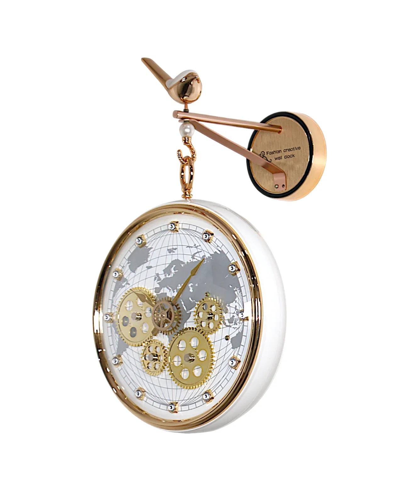lobby clock moving gear white china 11"x11" - Image 2
