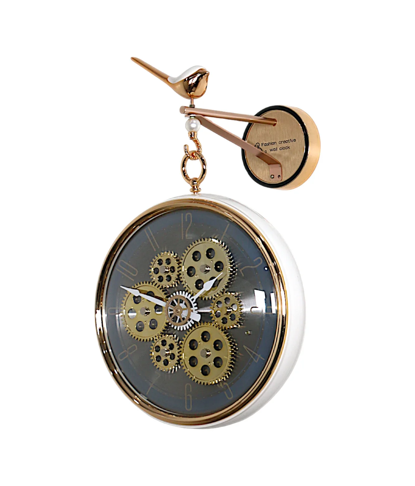 lobby clock moving gear white grey china 11.5"x11.5" - Image 2