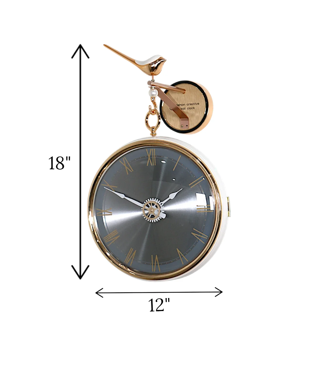 lobby clock moving gear white grey china 11.5"x11.5" - Image 3