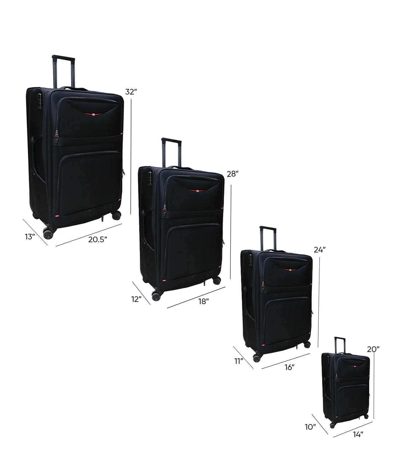 luggage trolley travel bag set china 790 - Image 2