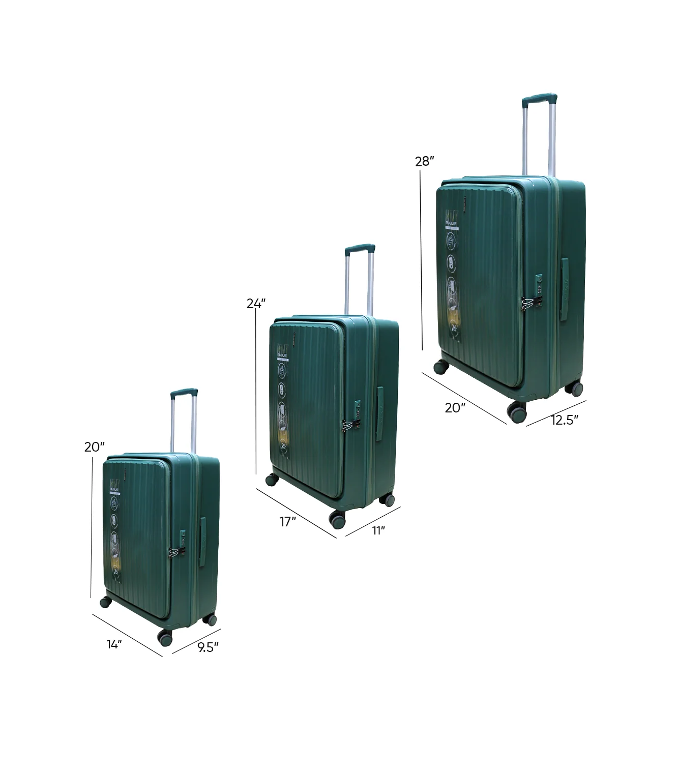 luggage trolley travel bag set china 801 - Image 2