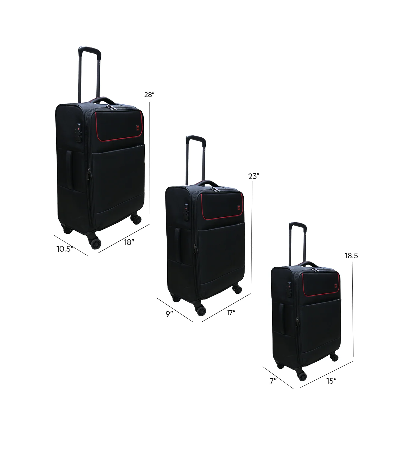 luggage trolley travel bag set china 803 - Image 2
