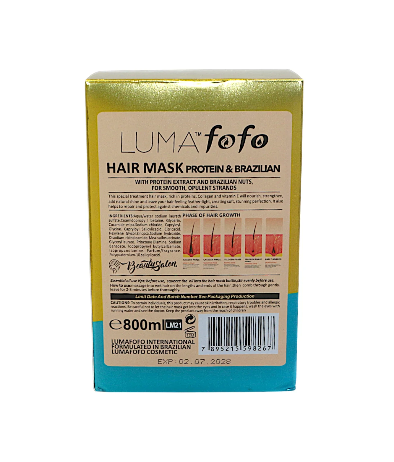 luma protien brazilian hair mask 800ml china - Image 2