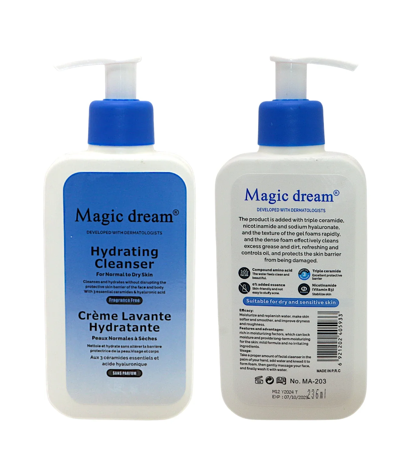 magic dream cleanser hydrating 236ml china ma-203