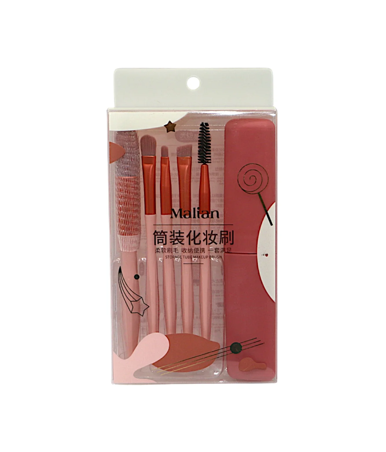 malian makeup brush set 6pc china q-1732 - Image 2