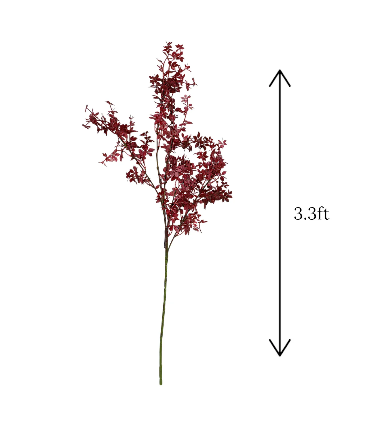 maroon artifical leaf branch 40" china - Image 2