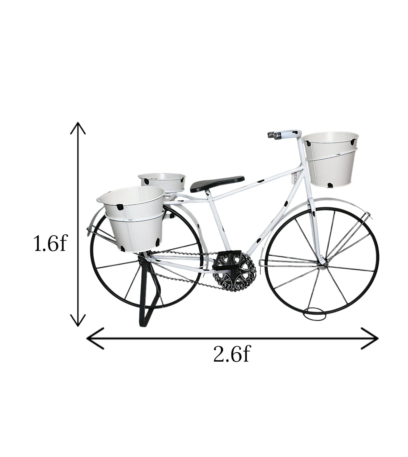 metal cycle planter white 3s china "20x32" - Image 2