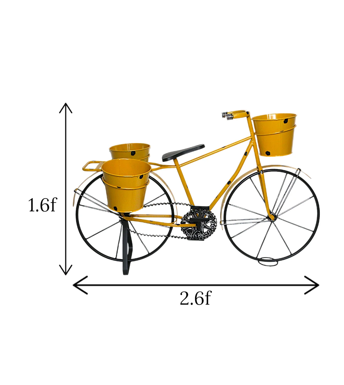 metal cycle planter yellow 3s china "20x32" - Image 2