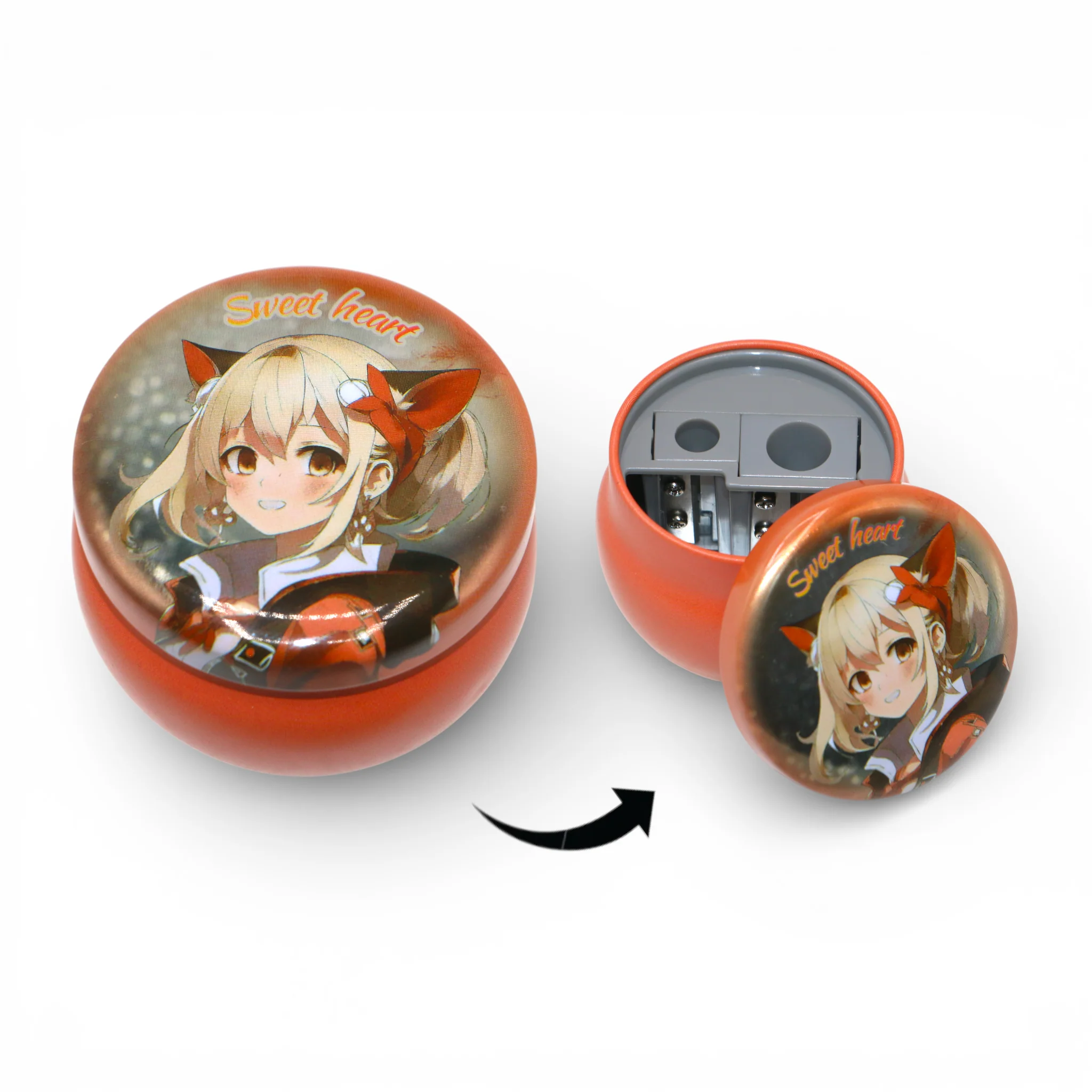 metal jar sharpener with 2 hole 6831 china - Image 2