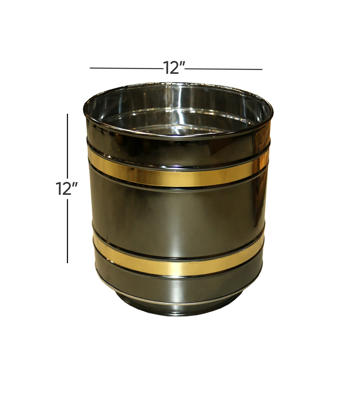 metal planter black 12x12 - Image 2