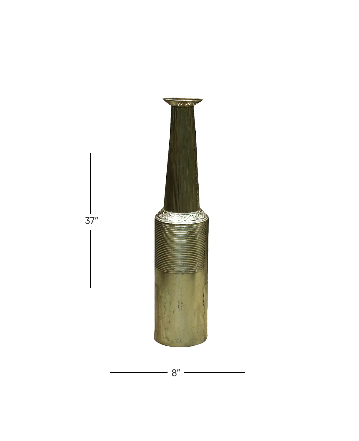 metal tall vase 37''hx8"w china d401 - Image 2
