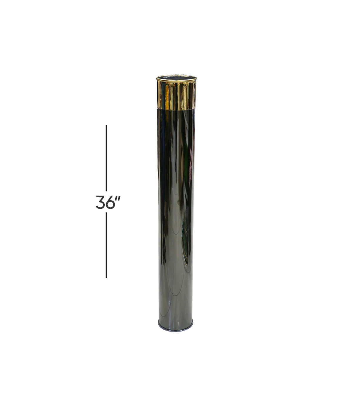 metal vase black large 36" - Image 2