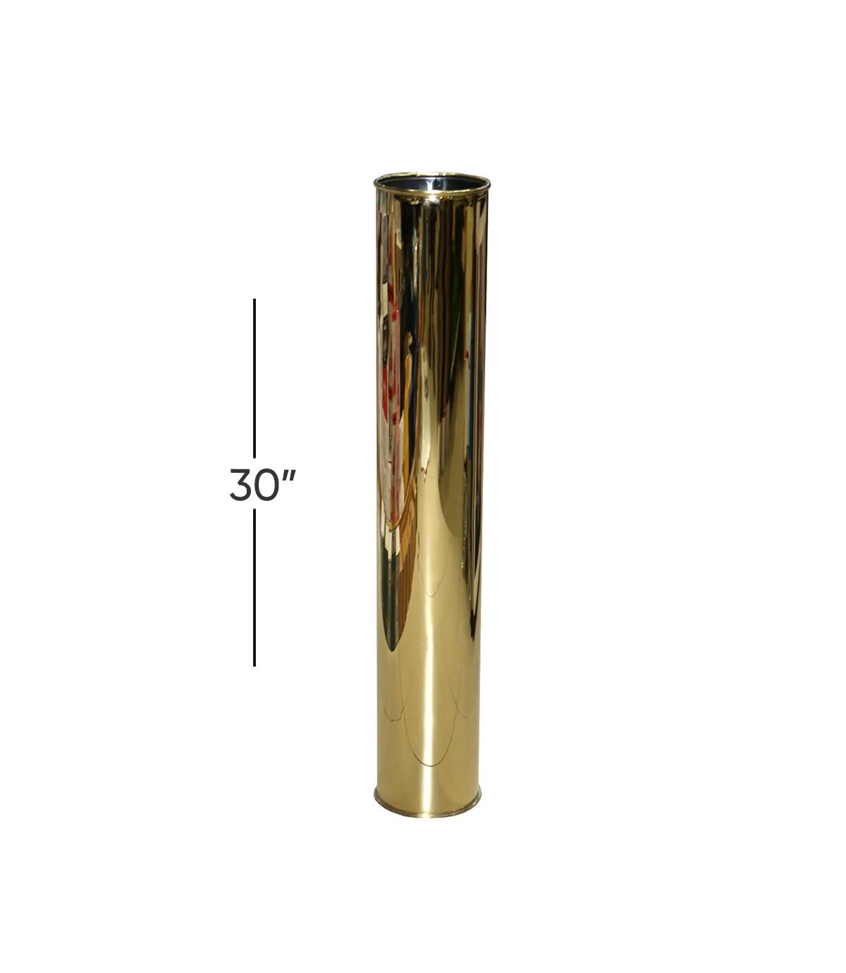 metal vase golden medium 30" - Image 2