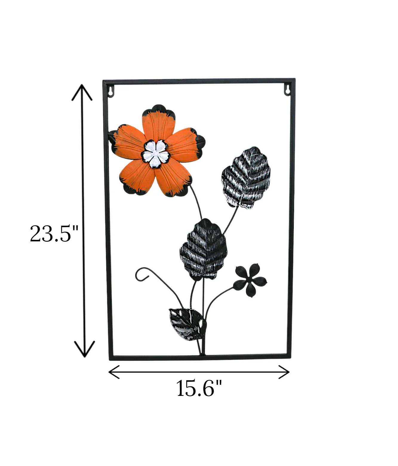 metal wall hanging leaf & flower china 23.5x15.6 - Image 2