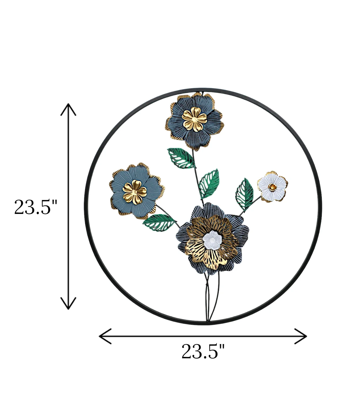 metal wall hanging round large china 23.5x23.5 - Image 2