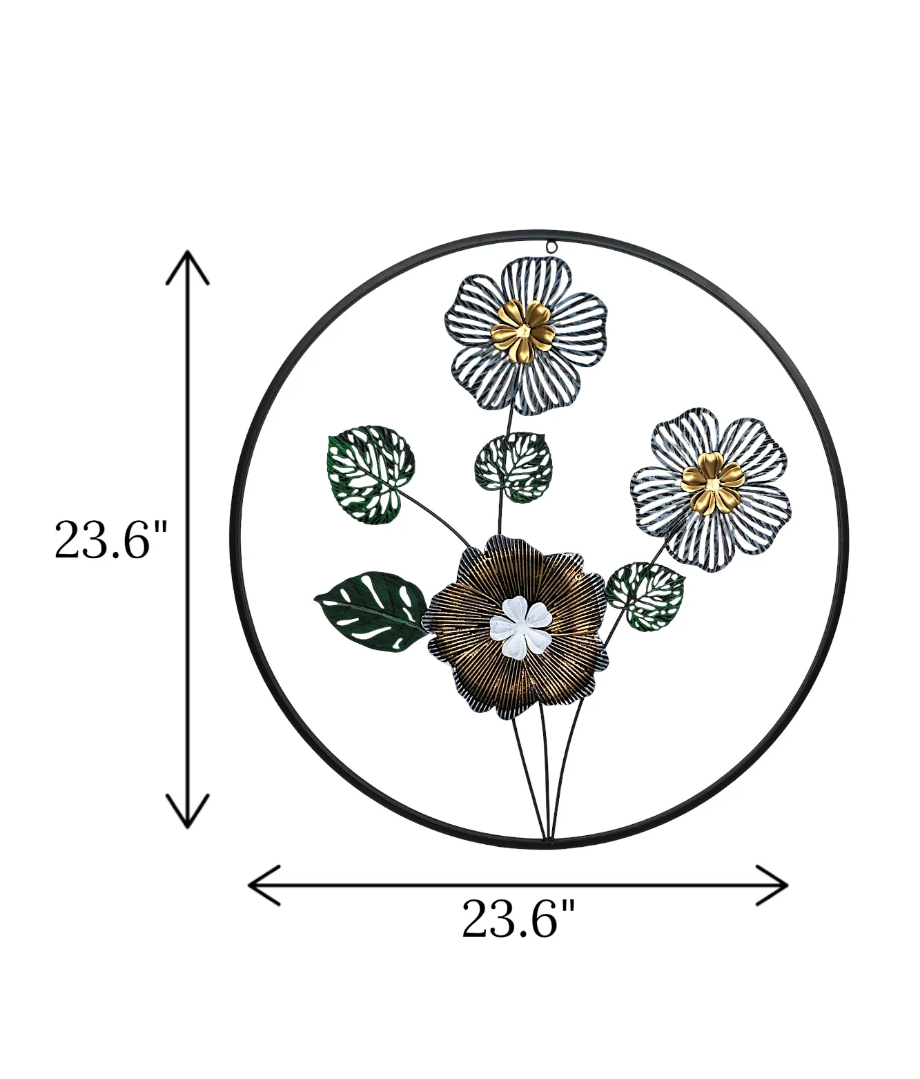 metal wall hanging round large china 23.6x23.6 - Image 2