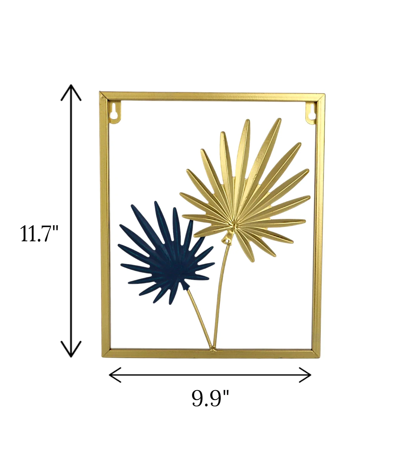 metal wall hanging small 2 leaf china 11.7x9.9 - Image 2