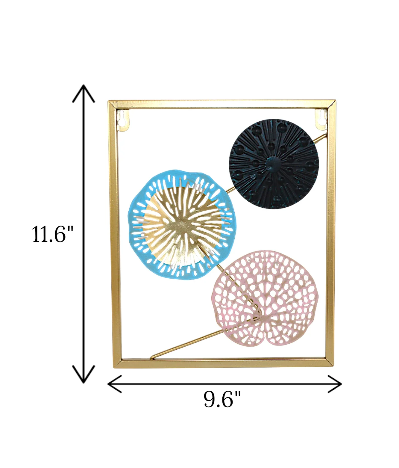 metal wall hanging small with leaf china 11.6x9.6 - Image 2