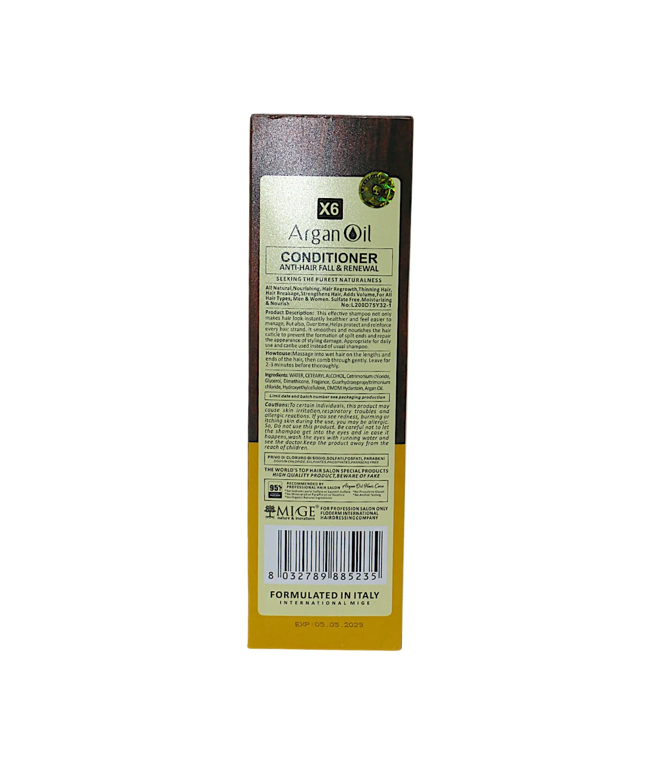 mige argan oil conditioner 95% 780ml china - Image 2