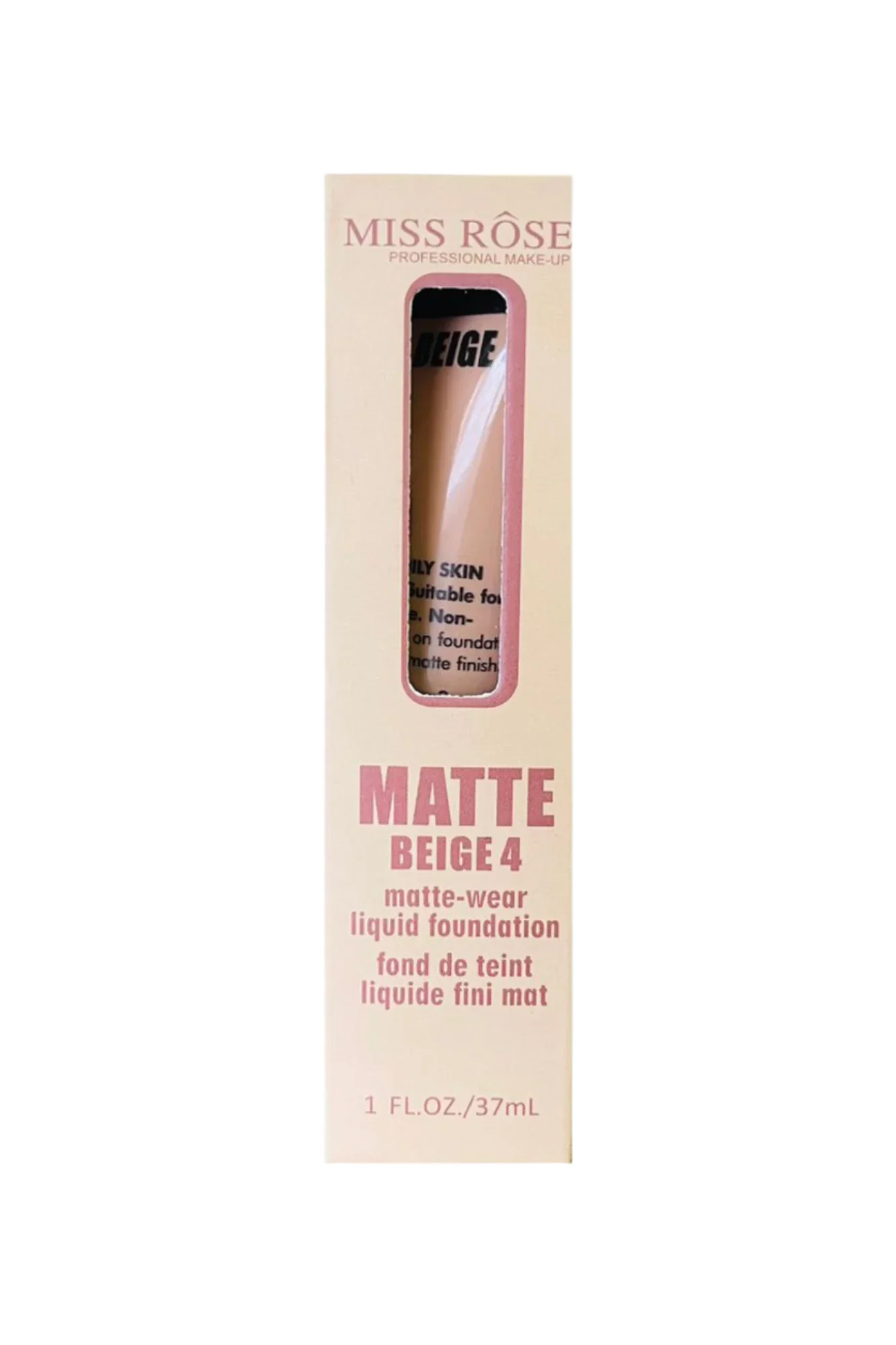 miss rose foundation matte beige 4 37ml 7601-039n4 - Image 2