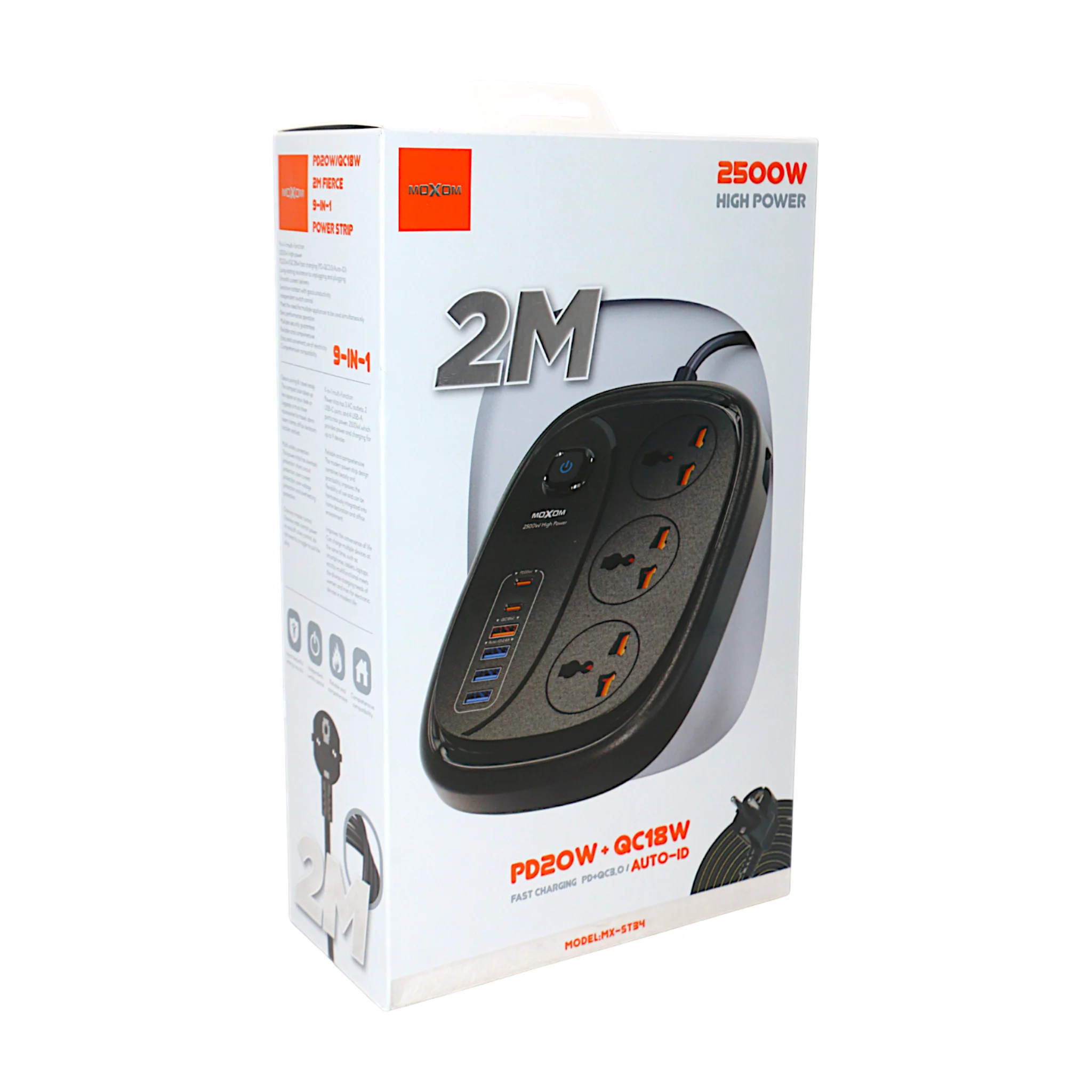 moxom extension wire 2500w 2m china mx-\st34 - Image 2
