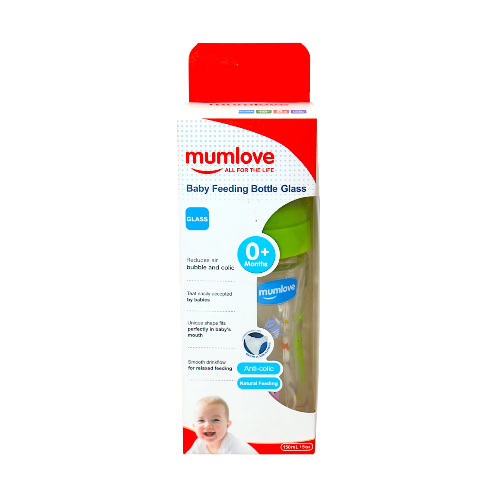 mumlove glass feeder 150ml b3518 china - Image 2