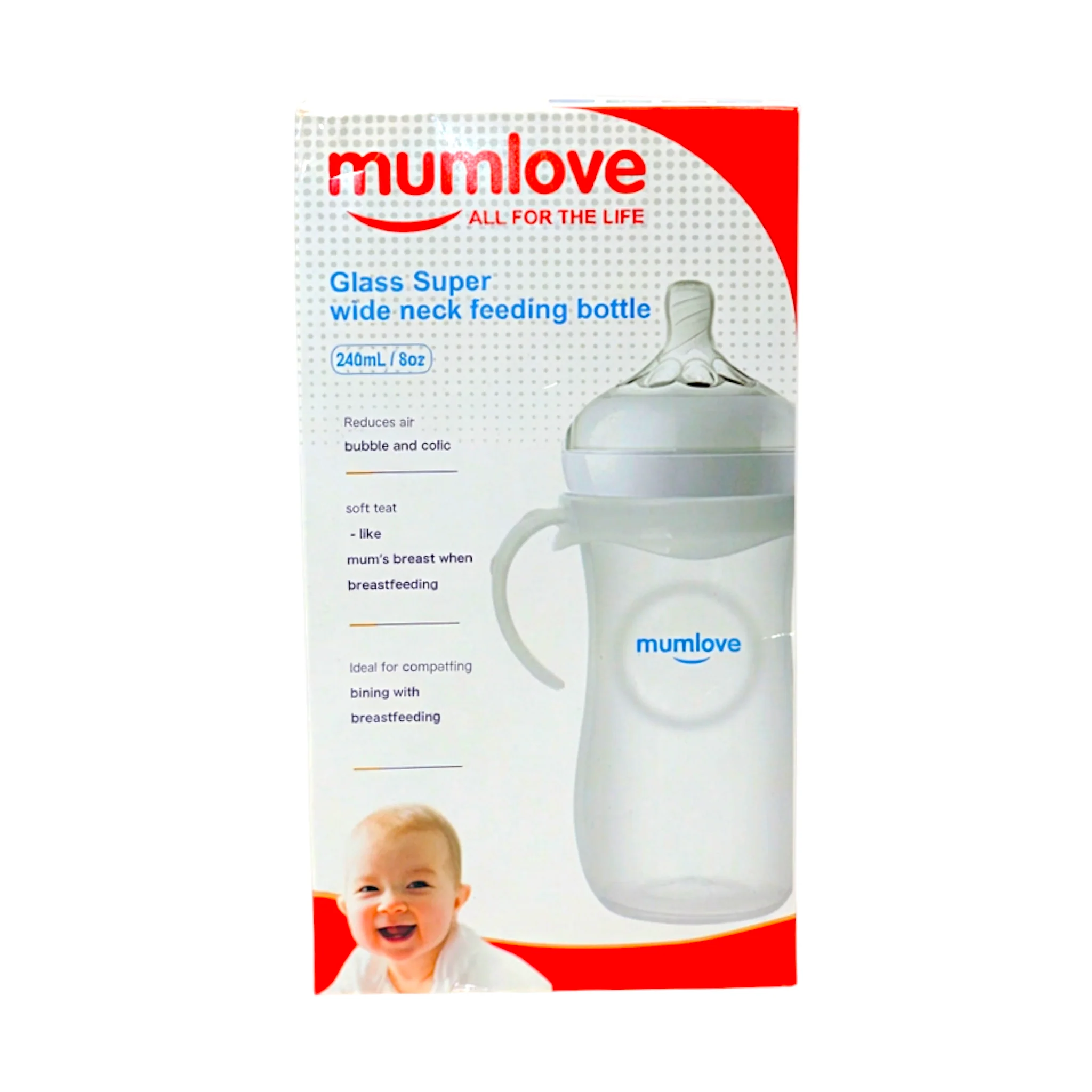 mumlove glass feeder 240ml agb-2-h china - Image 2