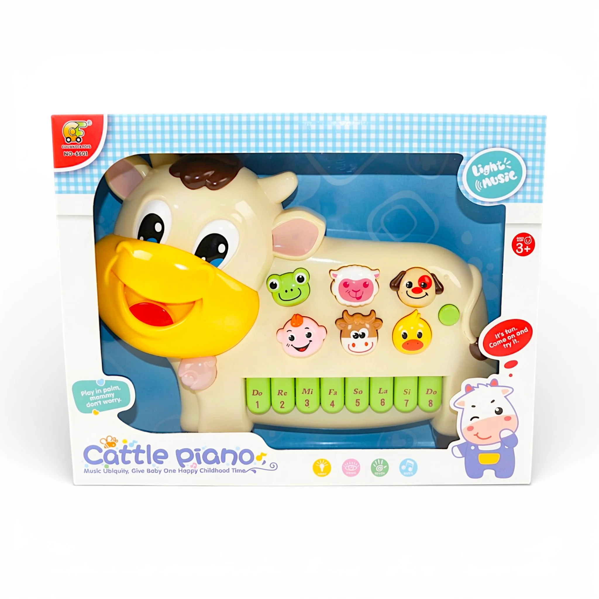 musical cattle piano colorful with lights china - Image 2