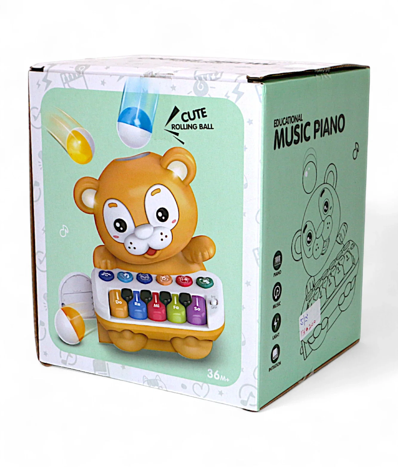 musical cute rolling ball piano 5keys - Image 2
