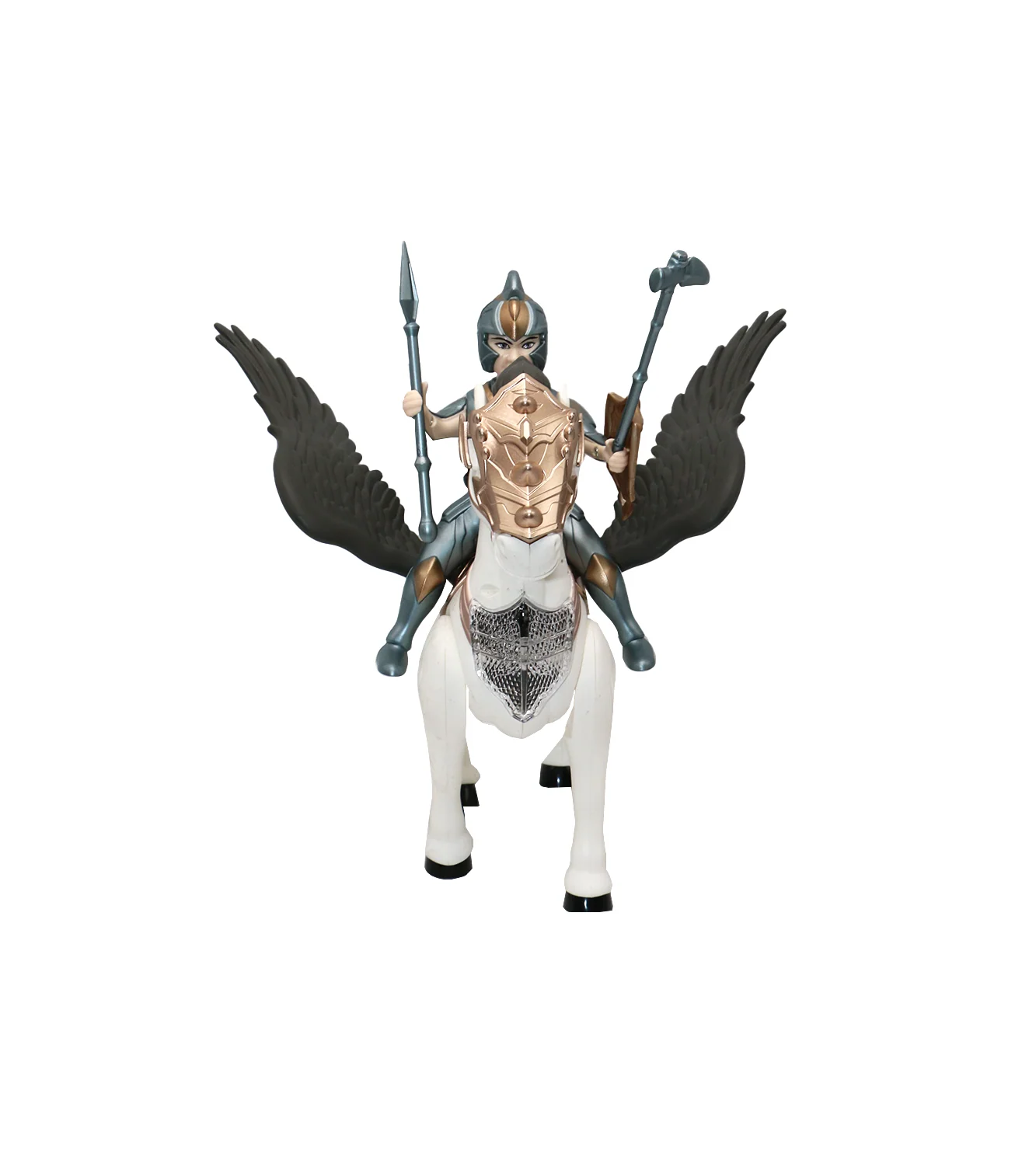 musical horse iron warrior with soldier 7x9 china 808 - Image 2