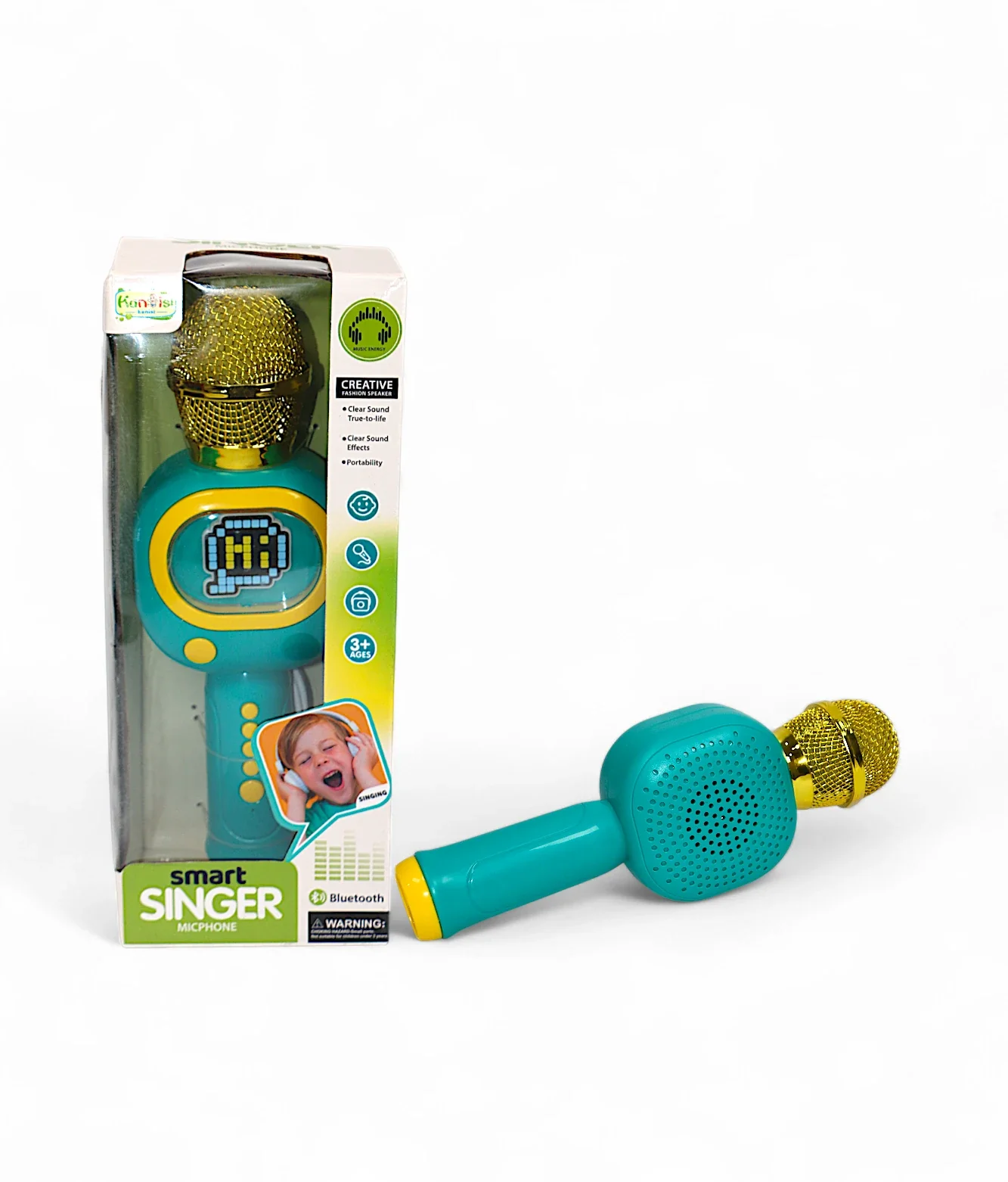 musical microphone smart singer chargebale with usb 8x24cm china - Image 2
