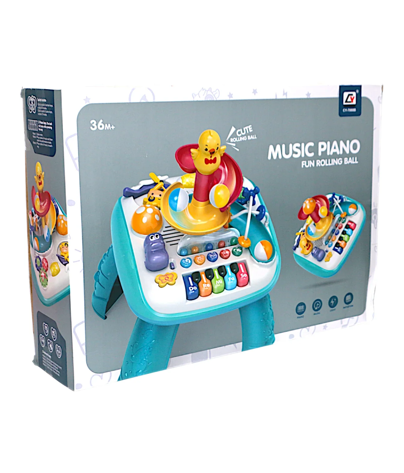 musical piano 5keys fun rolling ball - Image 2