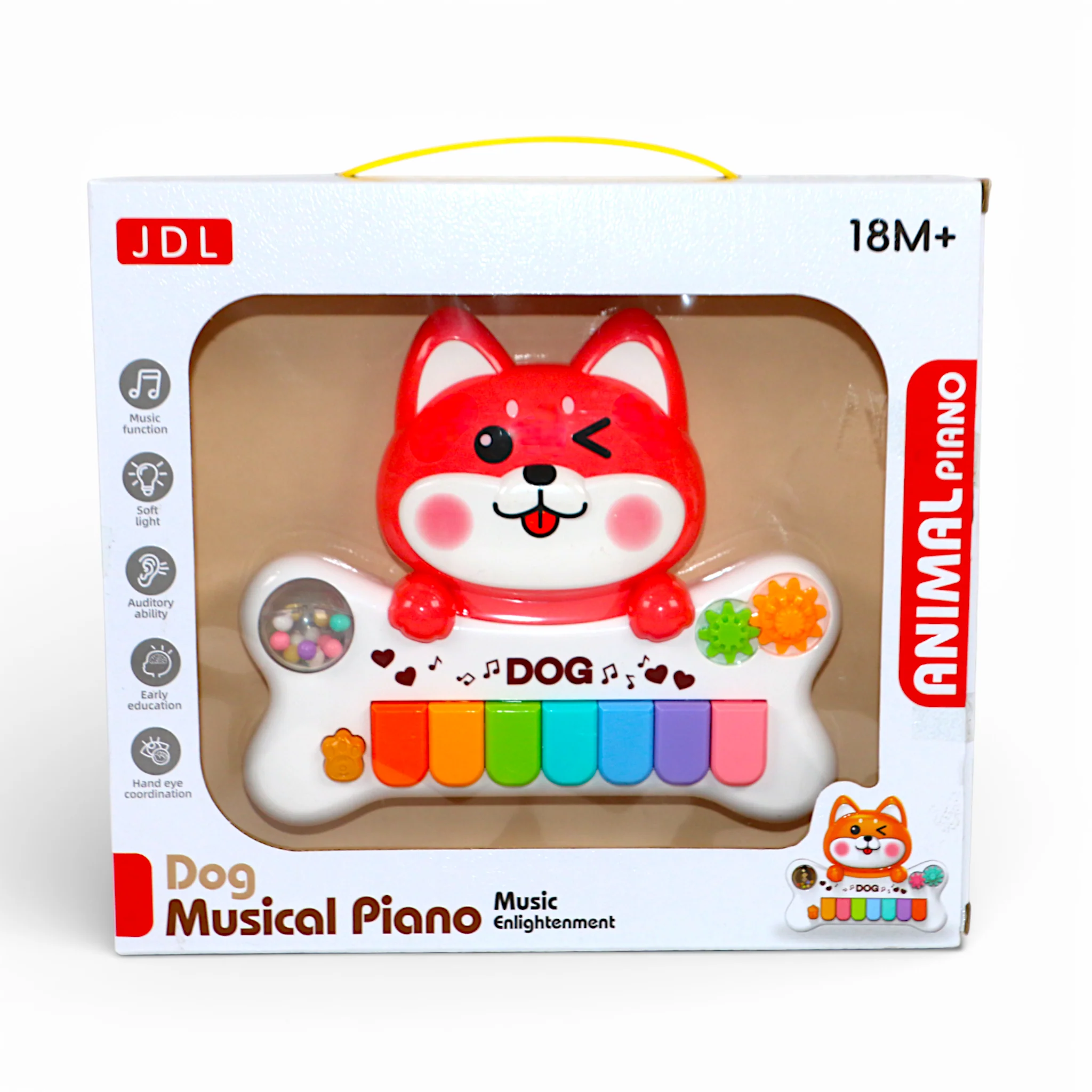 musical piano dog colorful with lights 19x4.2x16.5cm china - Image 2