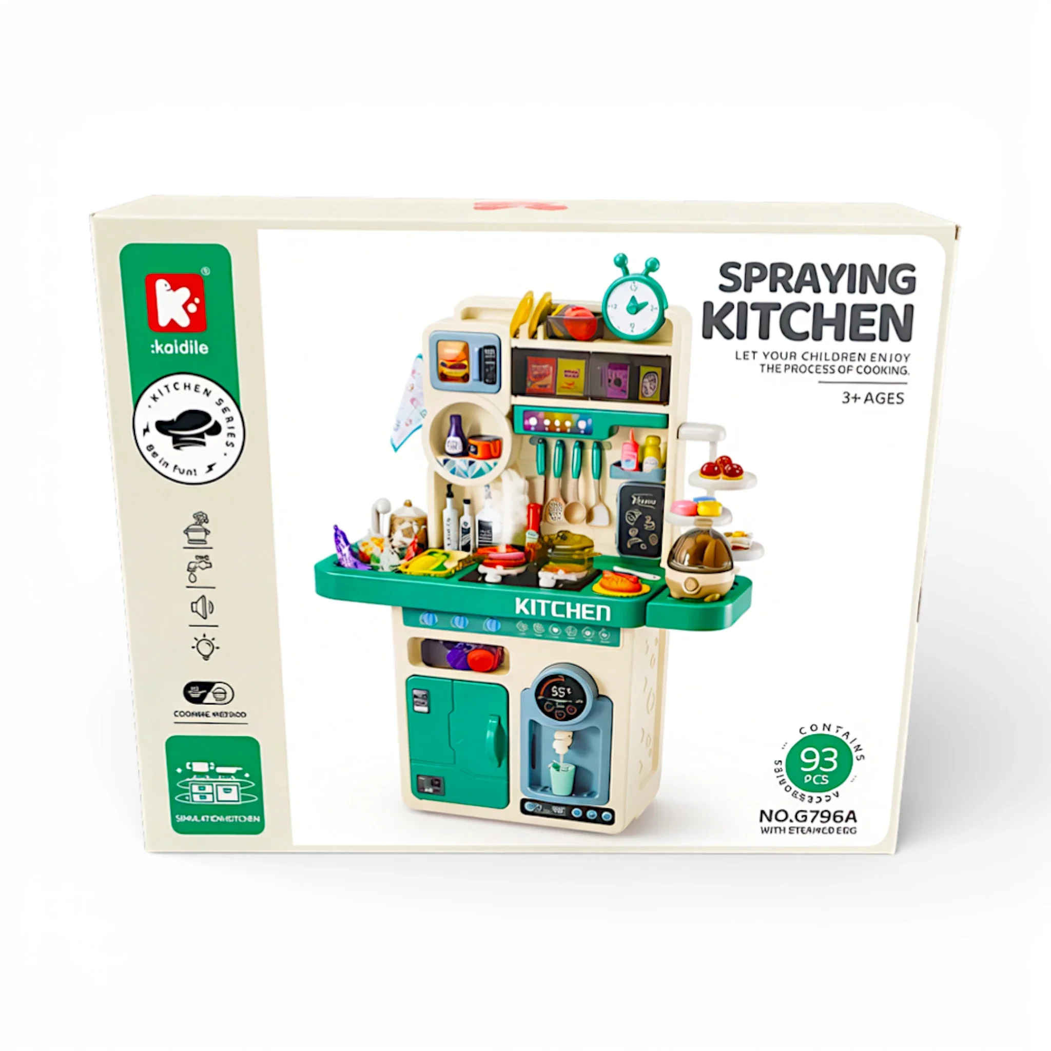 musical spraying kitchen set 93pc with lights china - Image 2