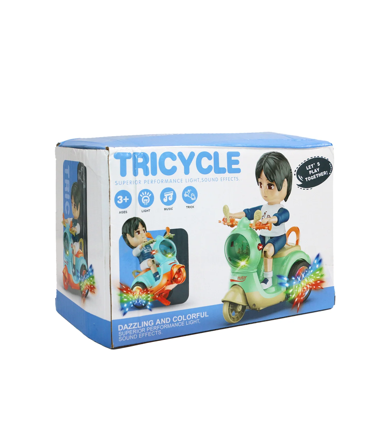 musical tricycle with boy 8"x5" jyd2000a-1 - Image 2