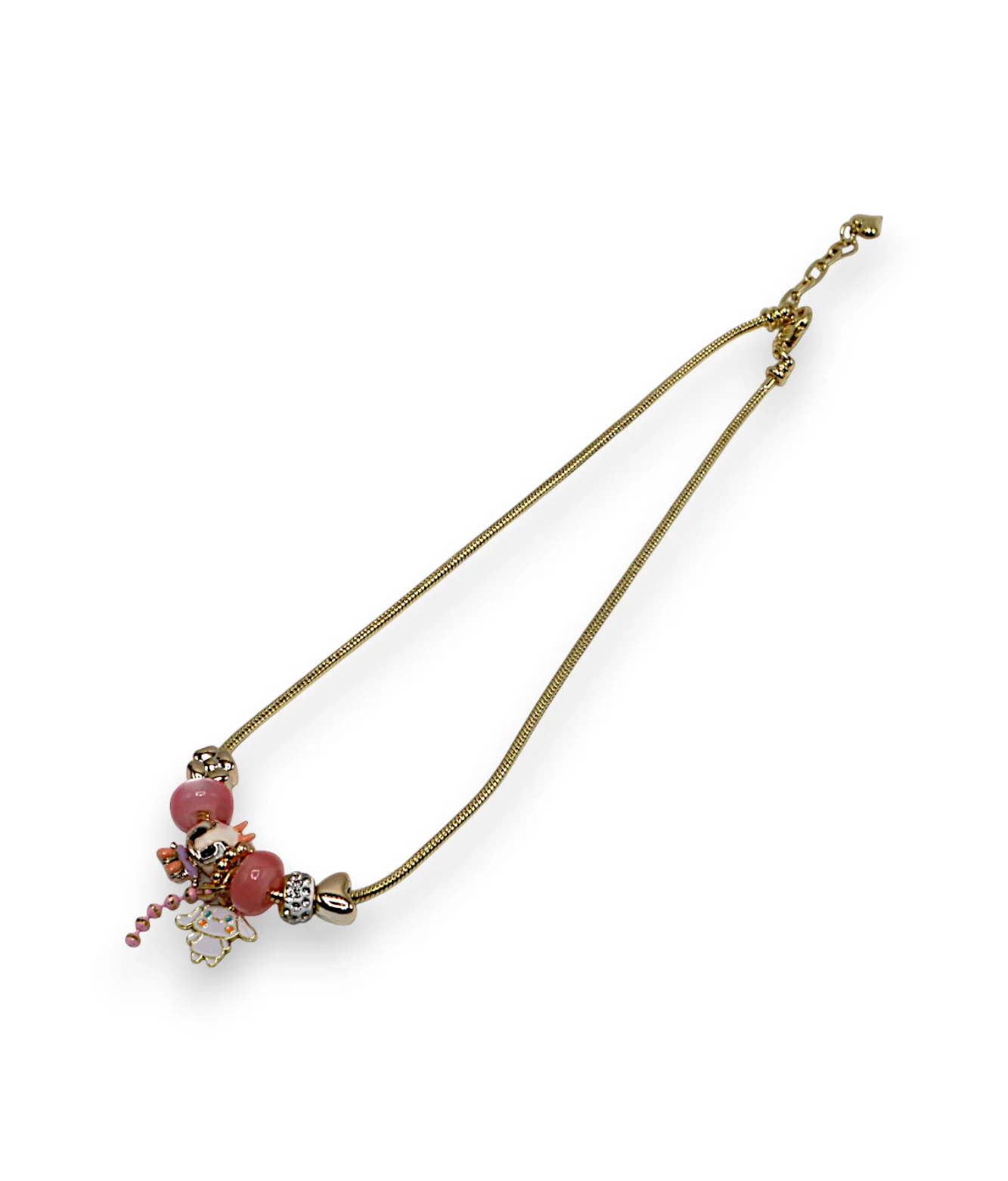 necklace gold & silver snake chain multi beaded china - Image 11