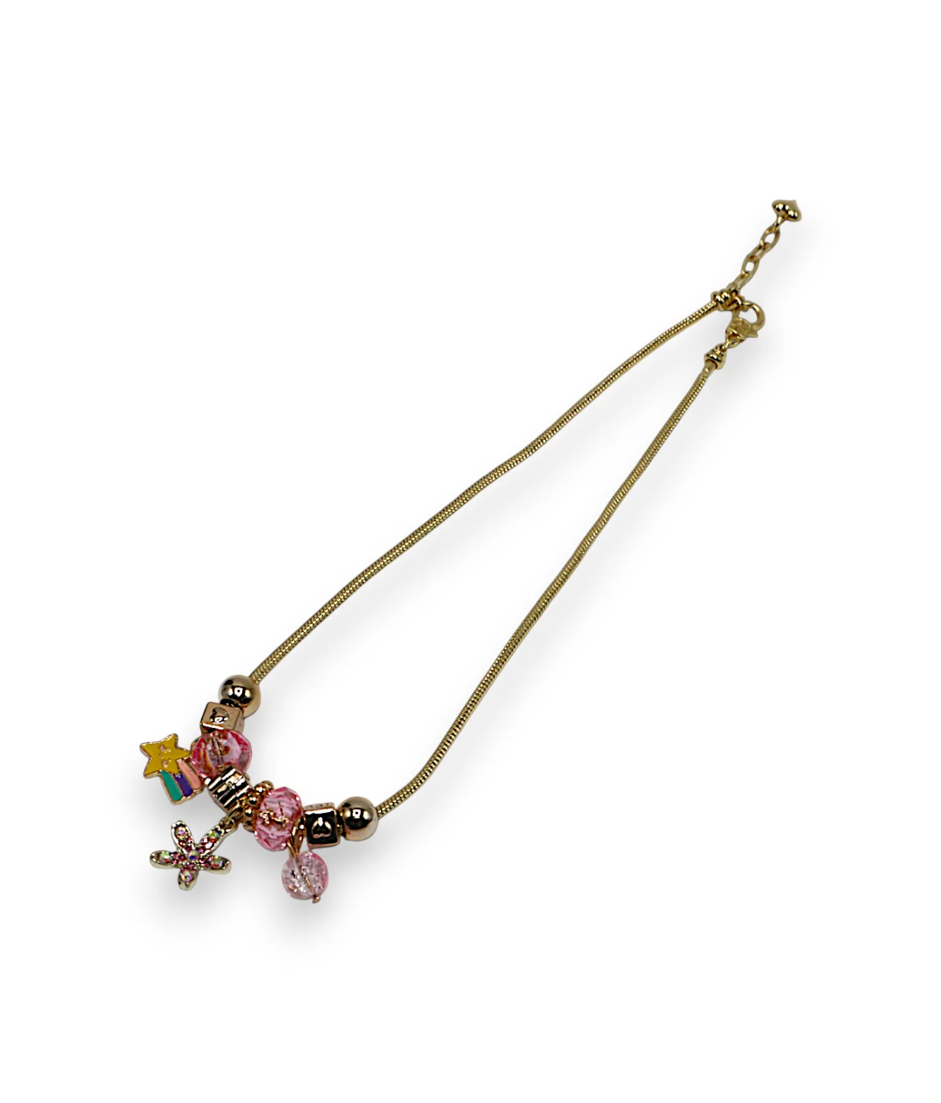 necklace gold & silver snake chain multi beaded china - Image 4