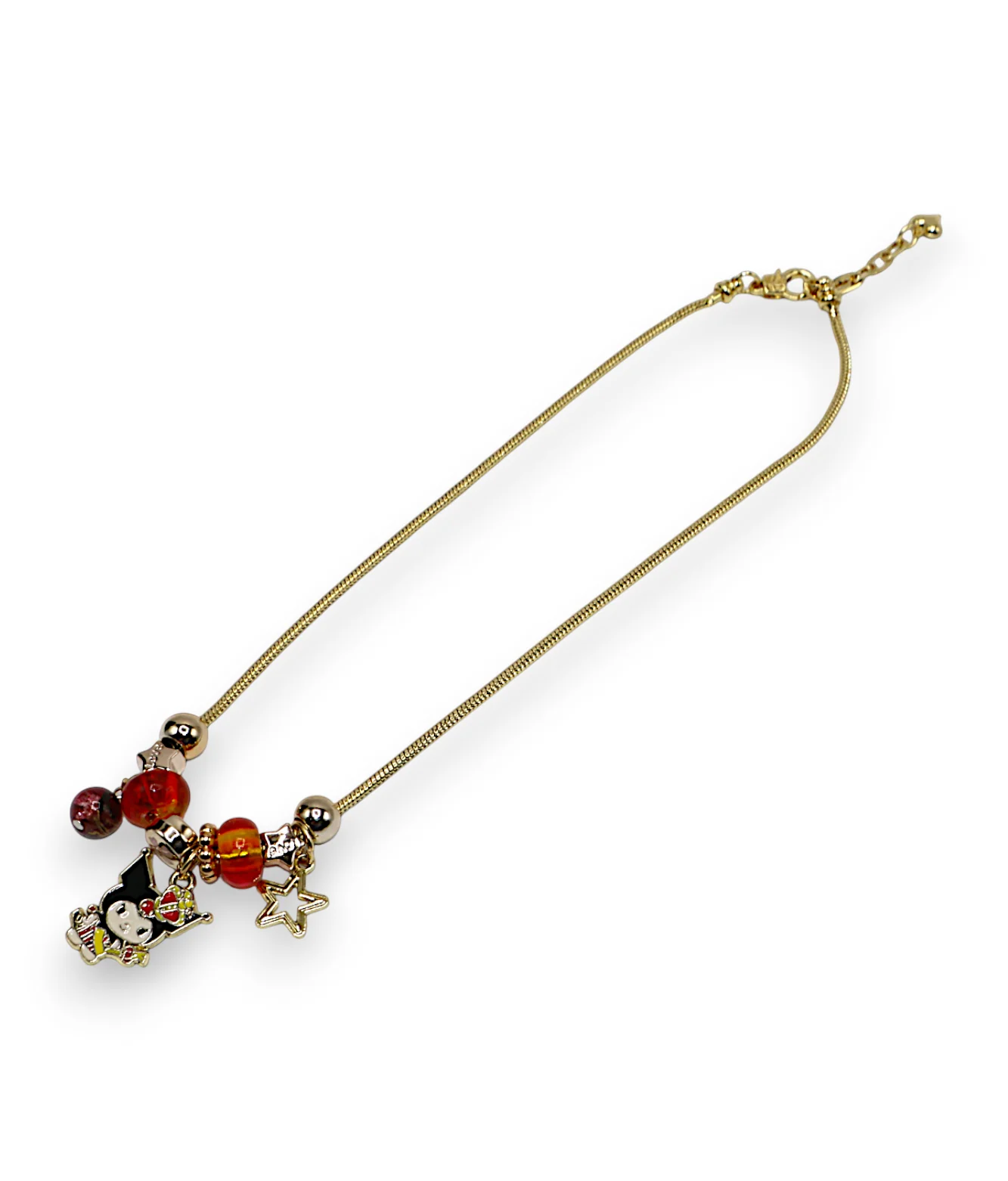 necklace gold & silver snake chain multi beaded china - Image 9