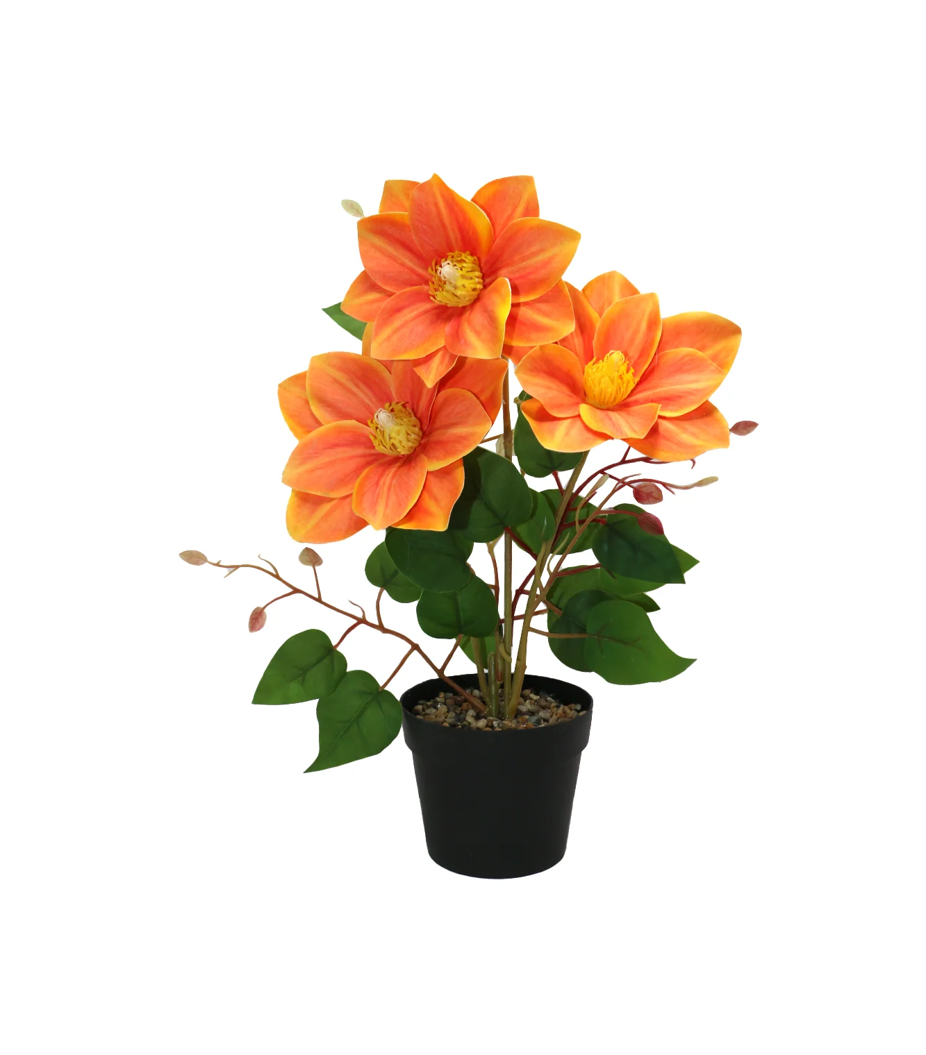 peach flower with plastic pot china 133-17 - Image 2