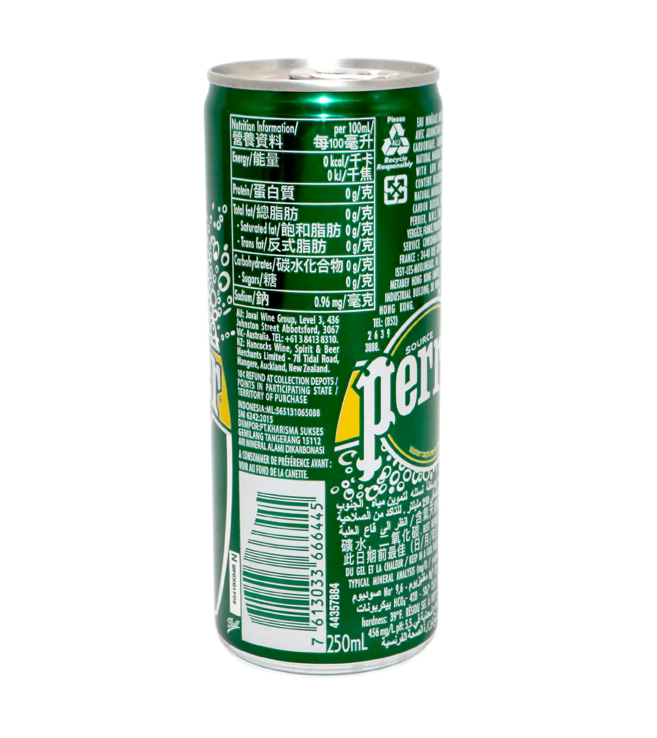 perrier carbonated water 250ml tin - Image 2