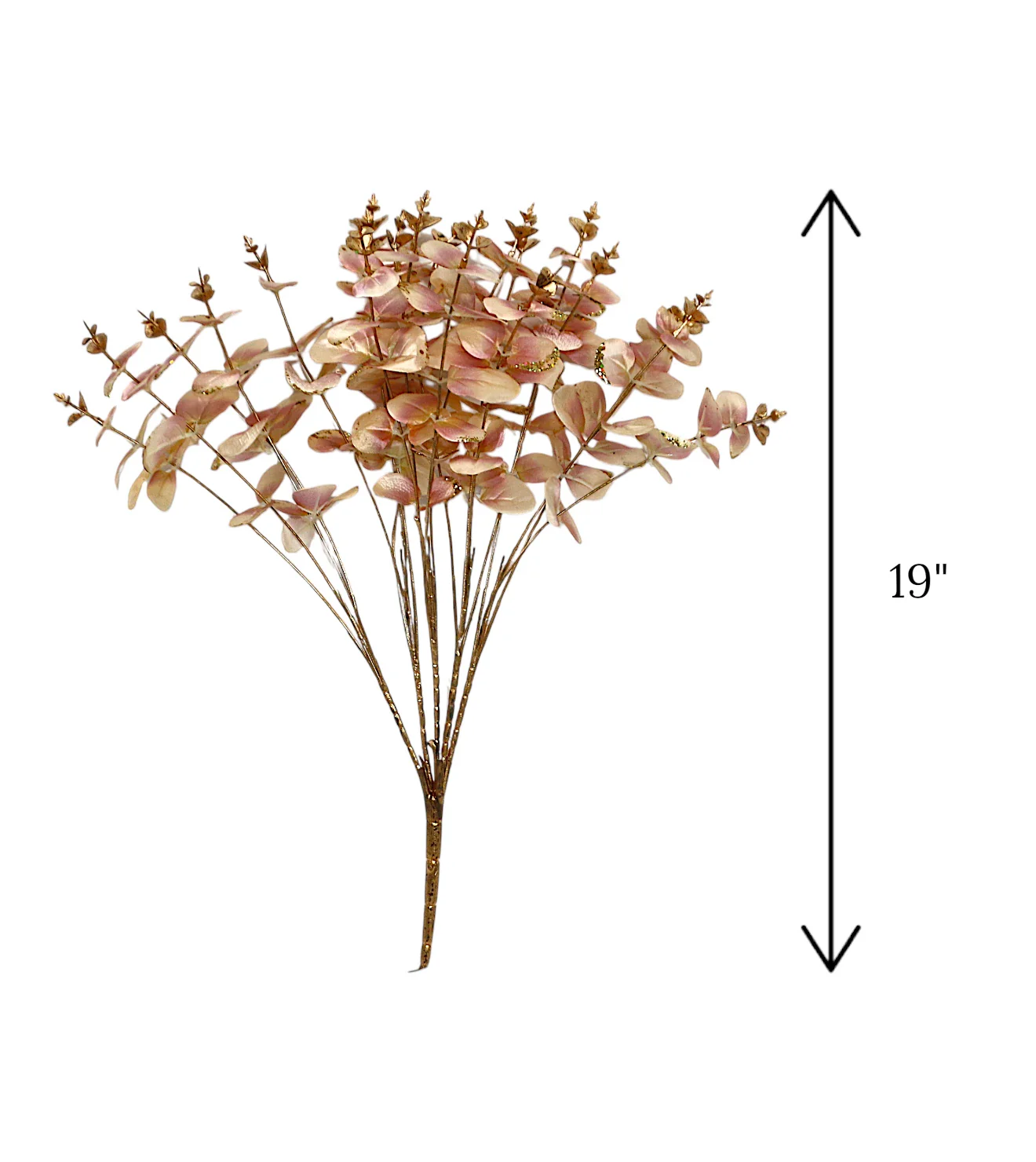pink artifical leaf bunch 19" china - Image 2
