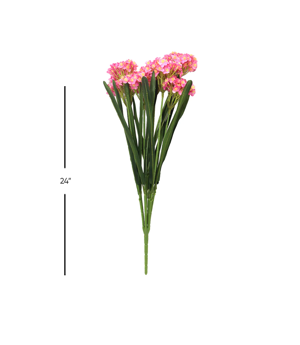 pink mini flower with long leaves 24'' bunch 876-20 - Image 2