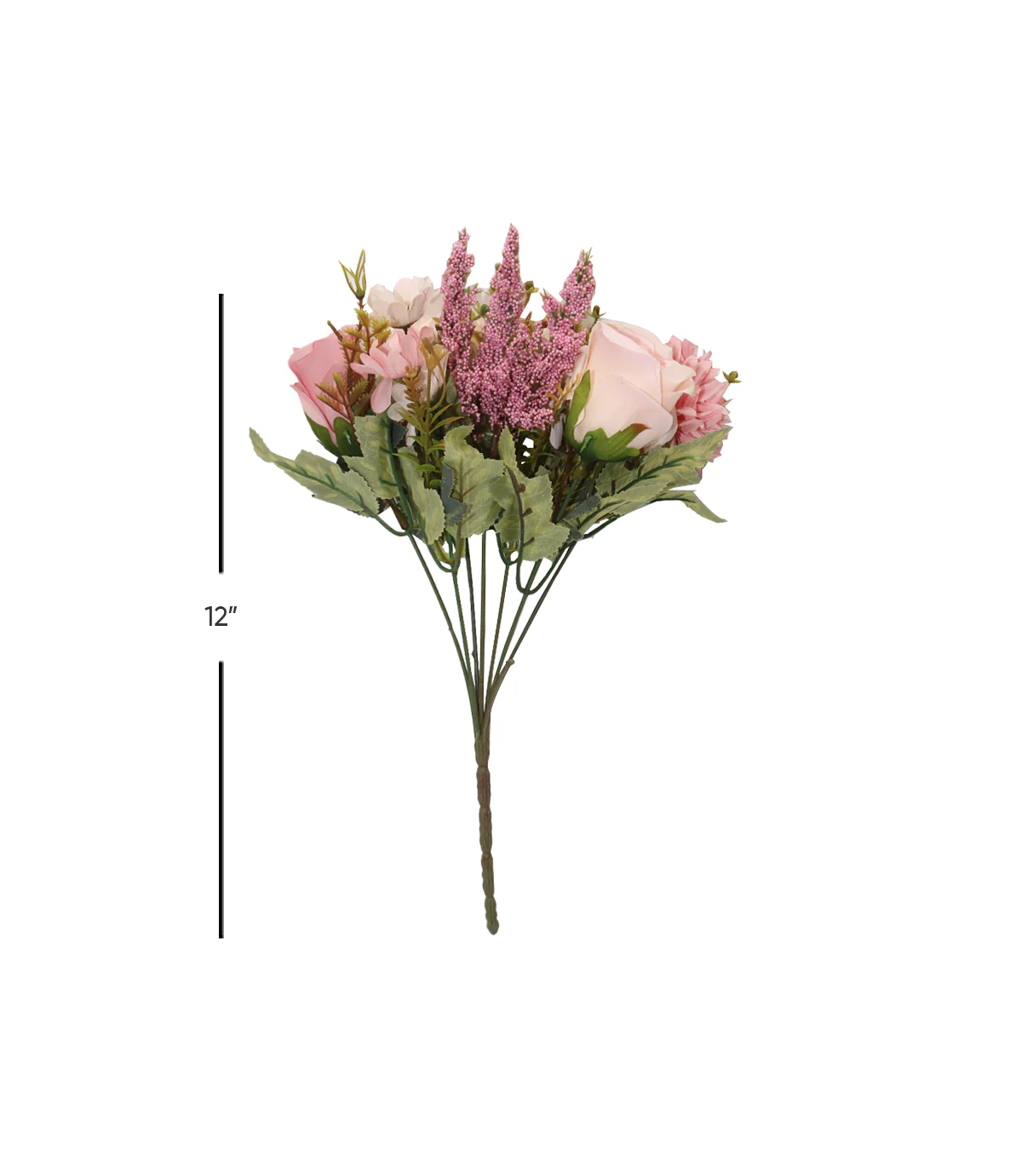 pink mix flower bunch 12'' china 876-46 - Image 2