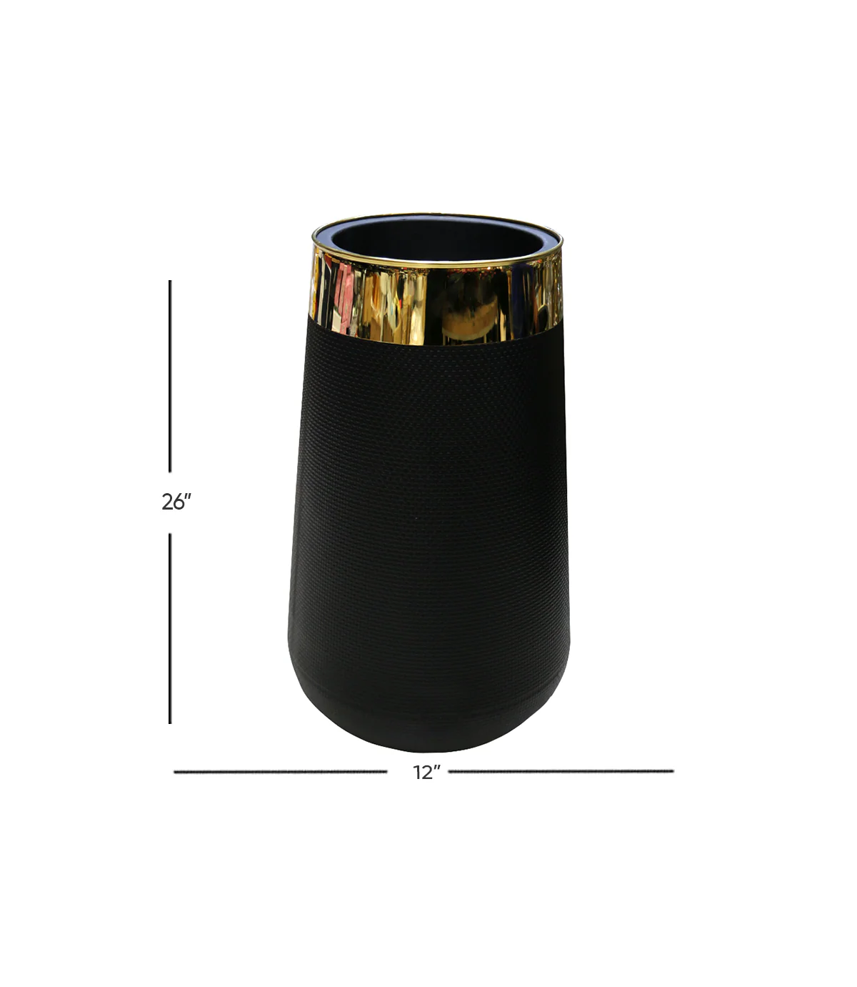planter fiber golden patti 26"x12" black d643 - Image 2
