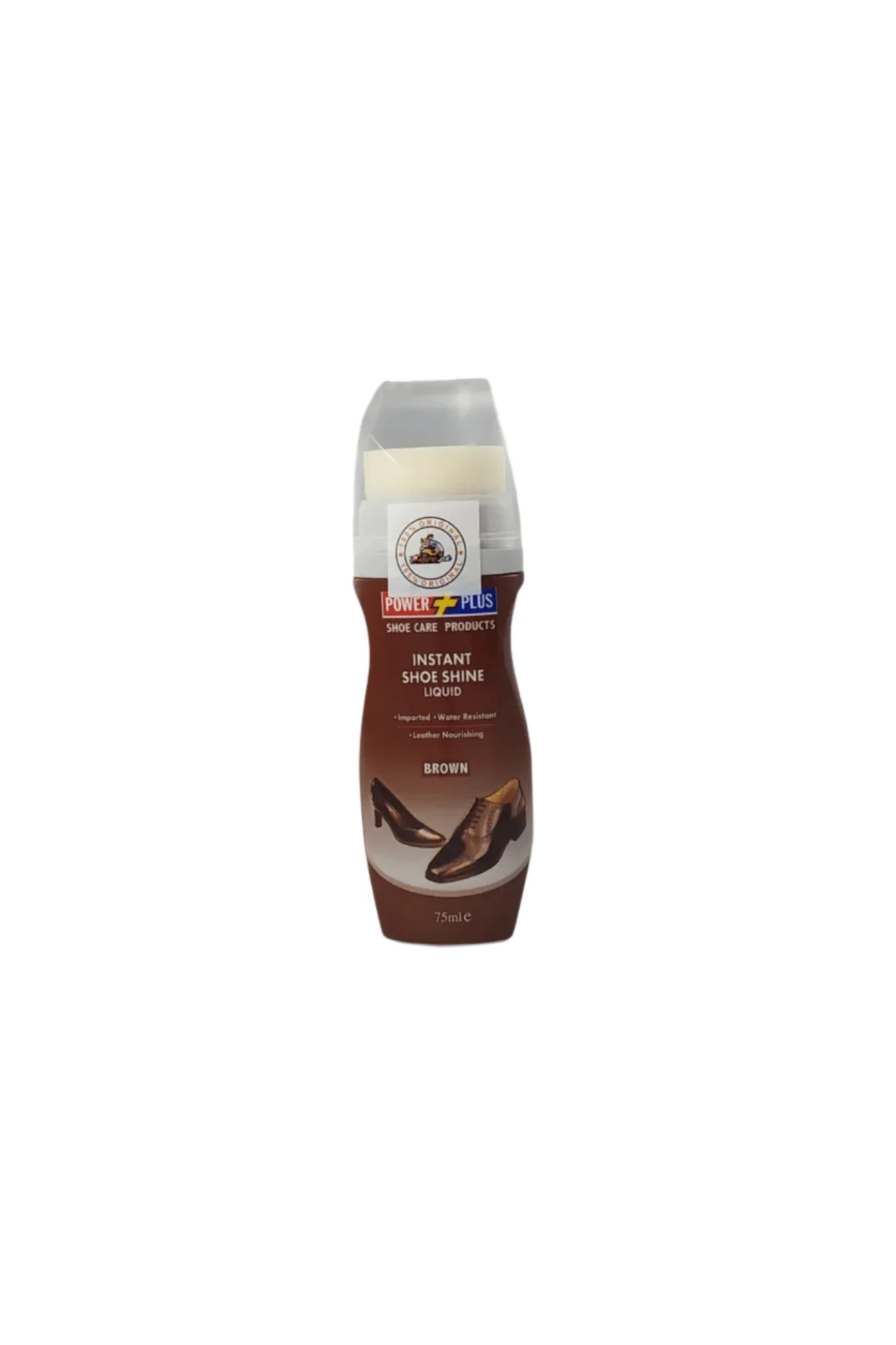 power plus shoe polish liquid brown 75ml