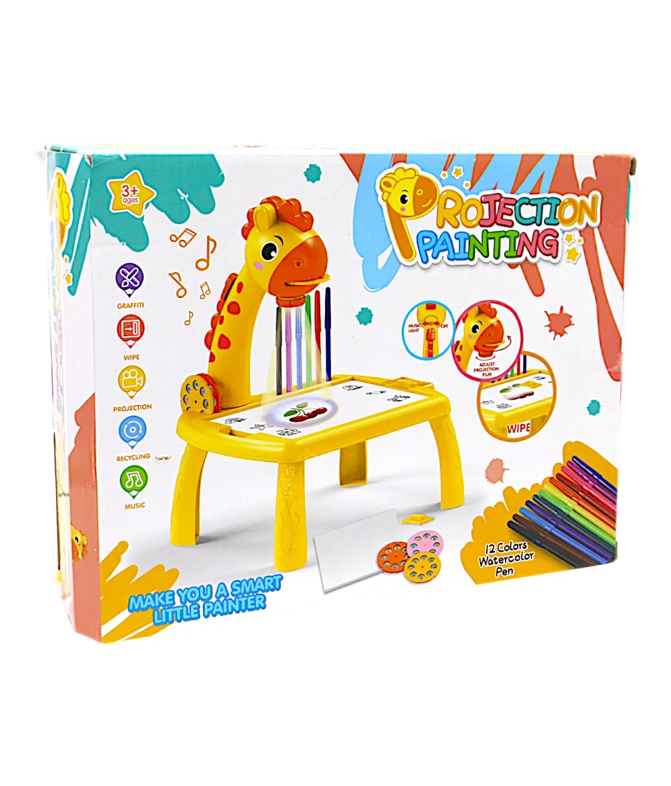 projection painting giraffe with music & lights t471 - Image 2