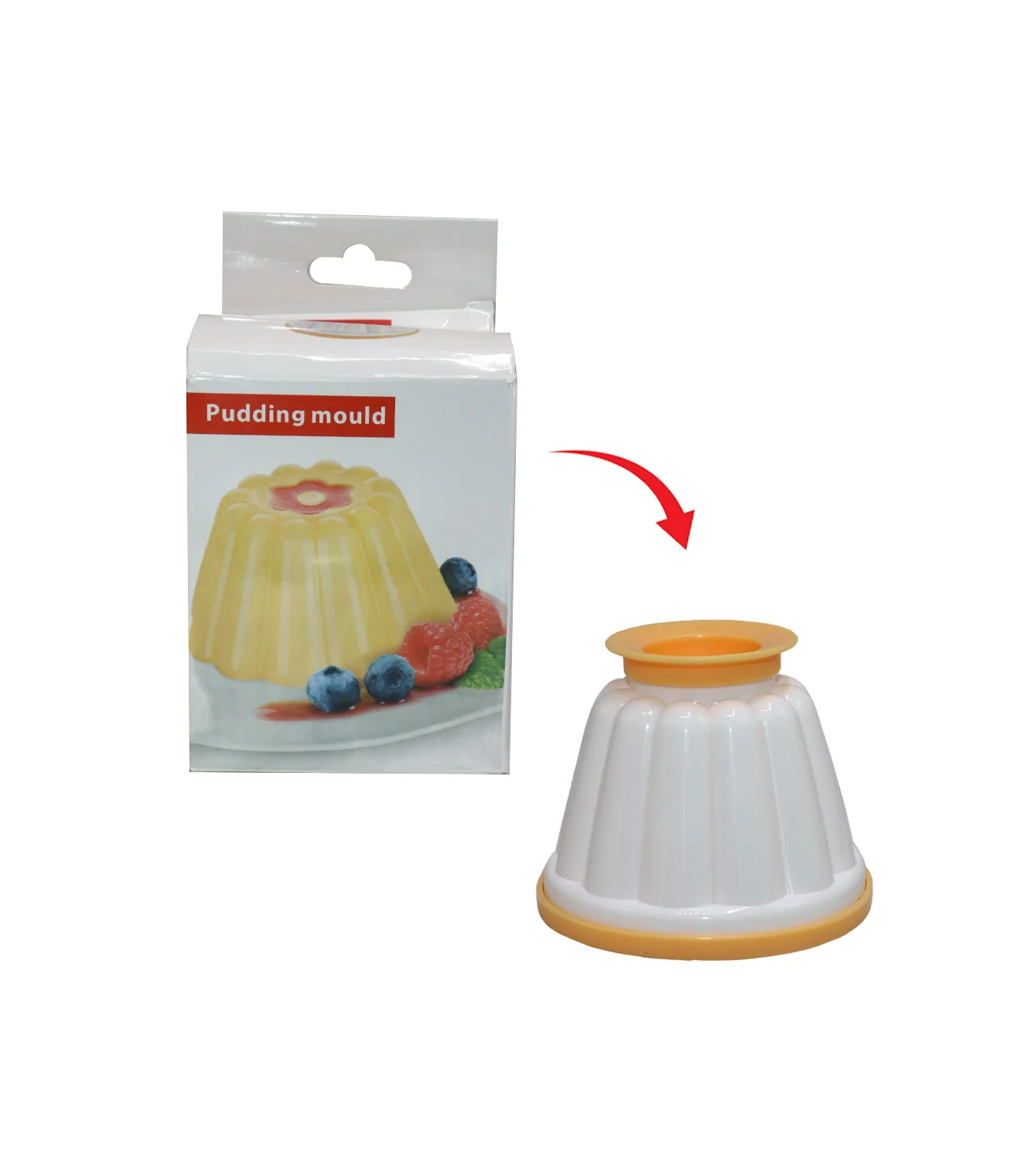 pudding mould & lid 4pc china - Image 2