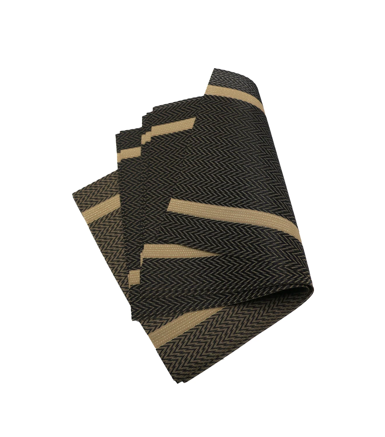 pvc table mat 1pc 45x12cm black & golden lines china d688 - Image 2