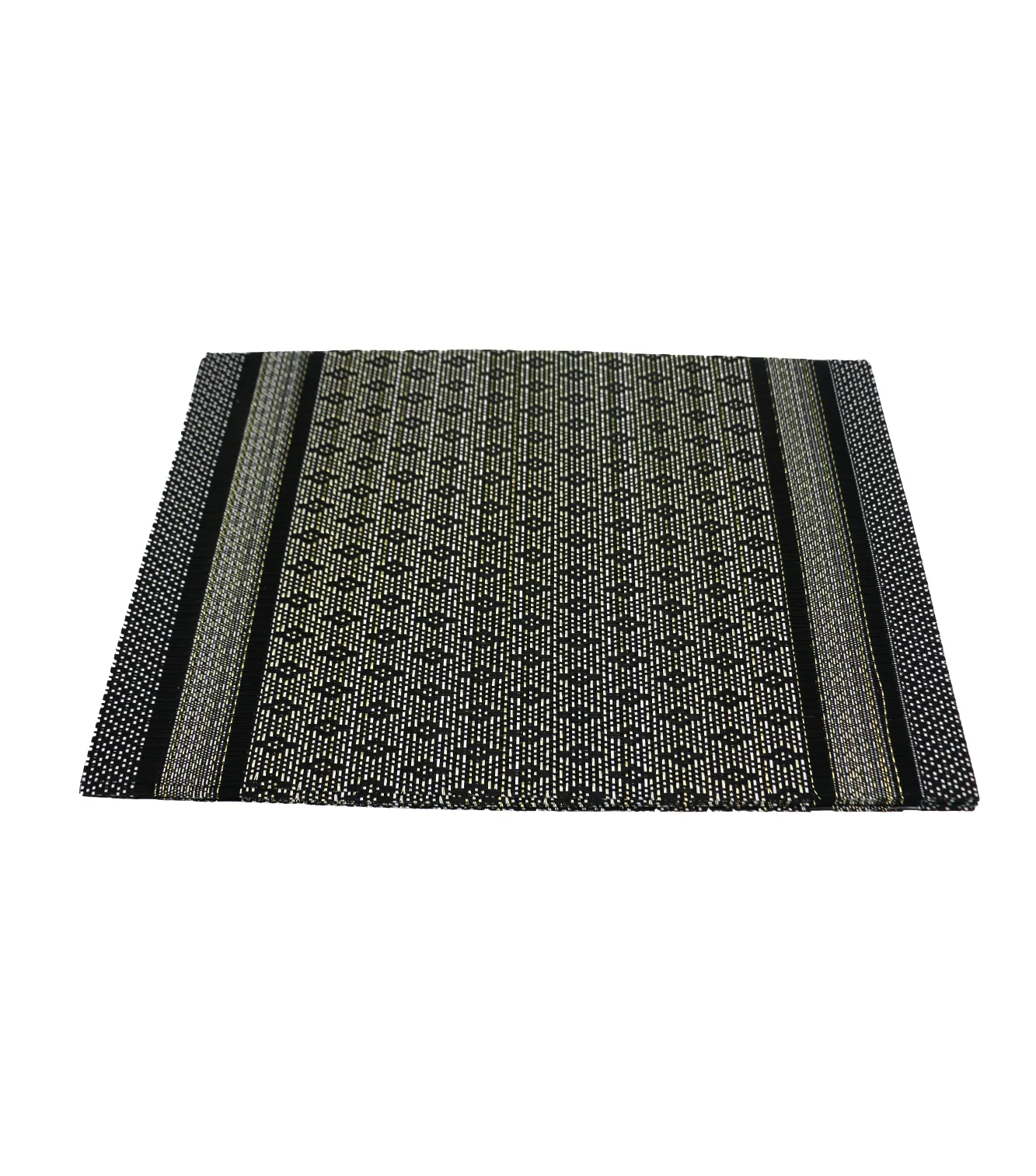pvc table mat 1pc 45x12cm black & golden shade china d032